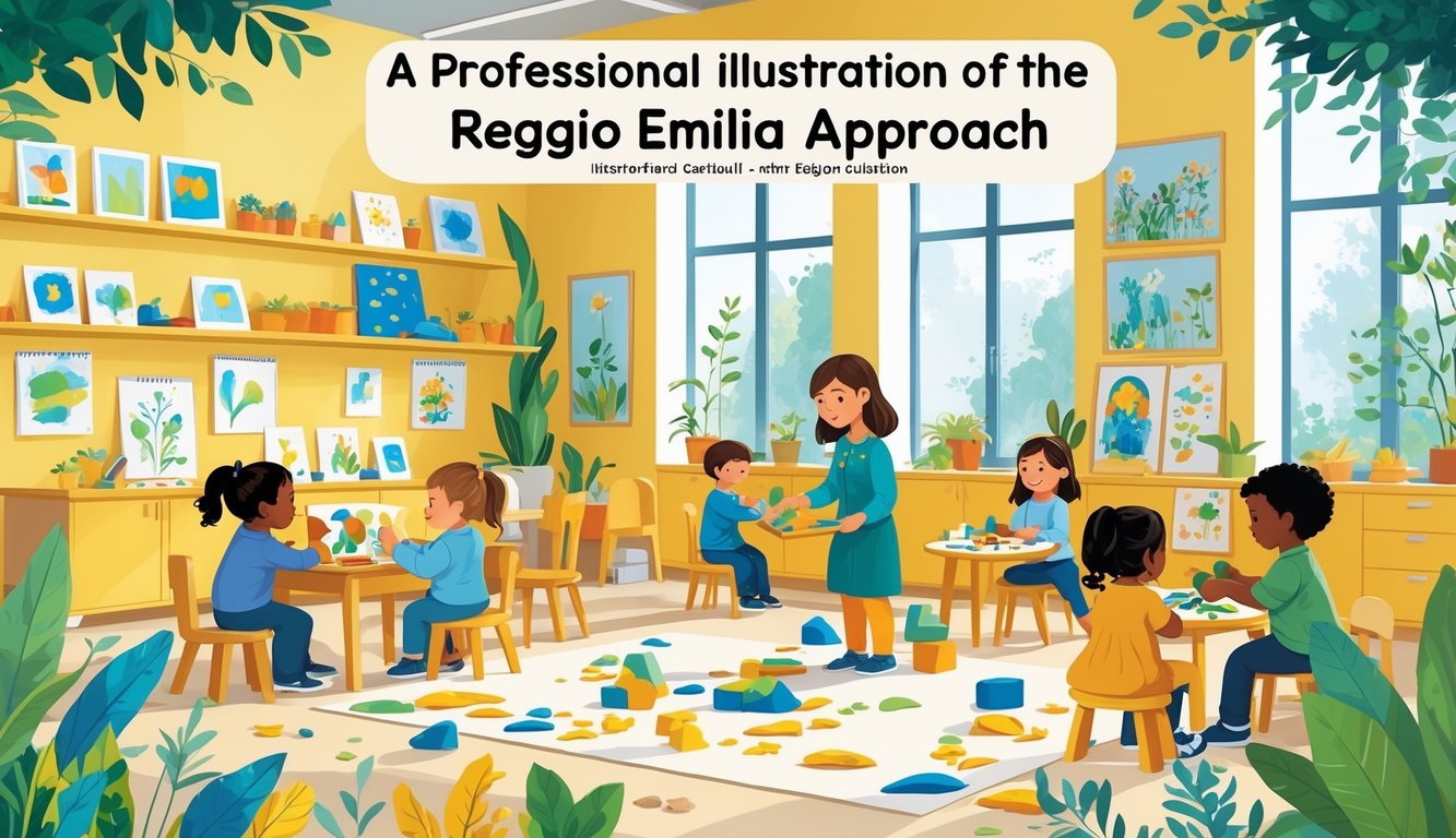 Çocukların yaratıcı etkinlikler yaptığı, öğretmenin rehberlik ettiği aydınlık ve samimi bir sınıf ortamı.